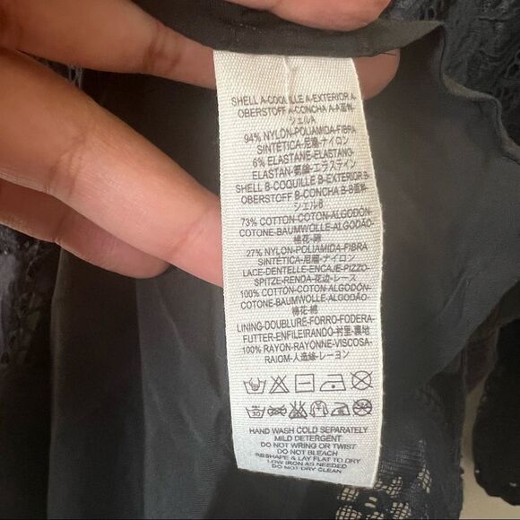 Free People Black Tie Neck Dress Size Small - Picture 5 of 5